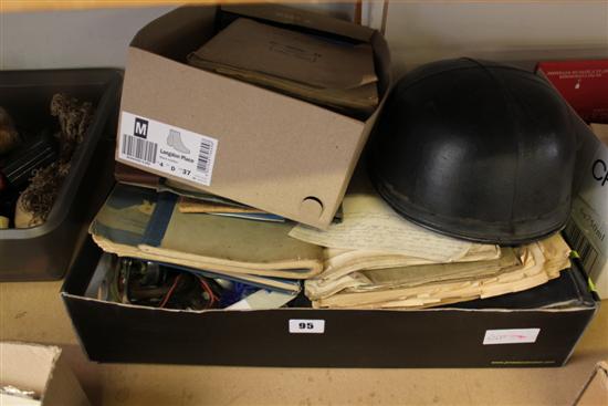 WWII flying headphones, log books & other ephemera